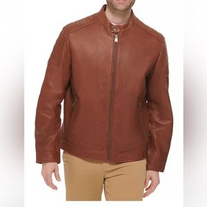 NWOT 100% leather Cole Haan biker jacket